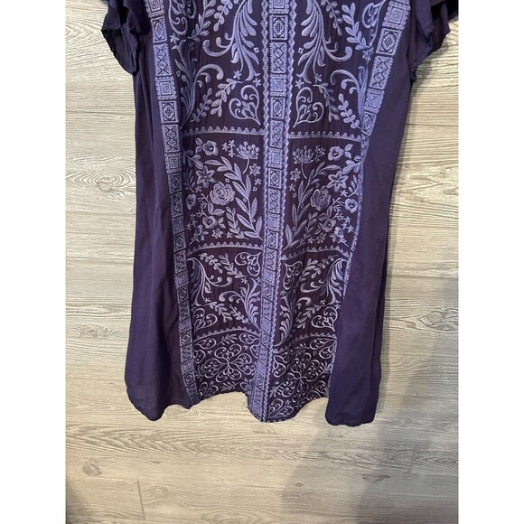 Savanna Jane Shift Dress Womens Size Small Purple‎ Boho Embroidered V Neck - Picture 8 of 9